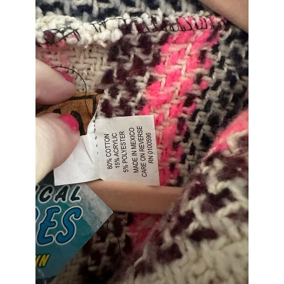 BAJA JOE Hoodie Hooded Beach Boho Pullover Cover-Up Woven Multi - Unisex XL NWT - Picture 3 of 4